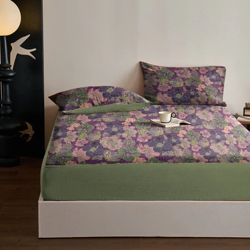 Relaxed Ownkoti Peach Blossom Cotton Jacquard Fitted Sheet Certified