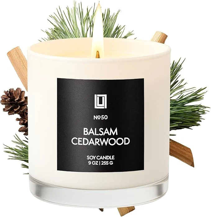 Next-Generation Lulu Candles Balsam Cedarwood Smells Like Fresh Fir Luxury Scented Soy Versatile