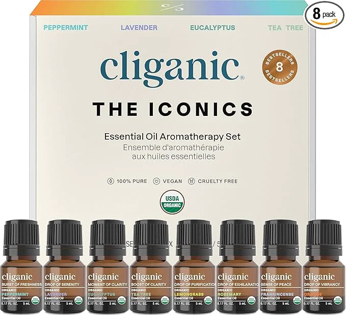 Exceptional Cliganic Organic Aromatherapy Essential Oils Gift Set Pure Professional