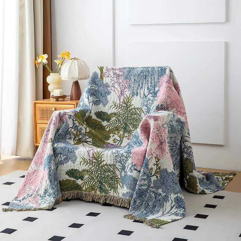 Outstanding Ownkoti Woodland Cotton Gauze Tassel Blanket Clean