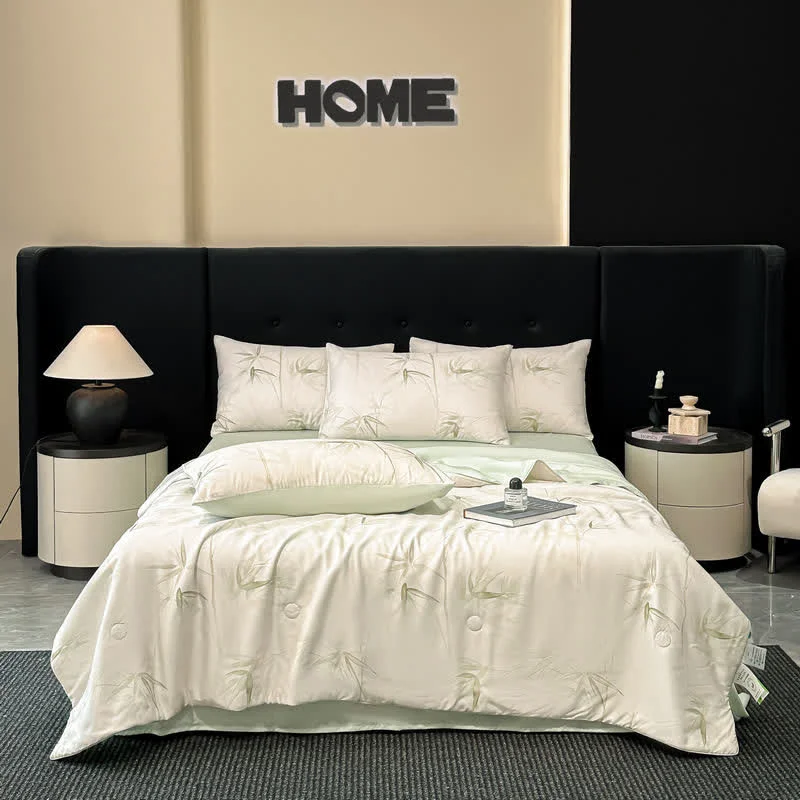 Elegant Ownkoti Bamboo Print Silky Natural Quilt Functional