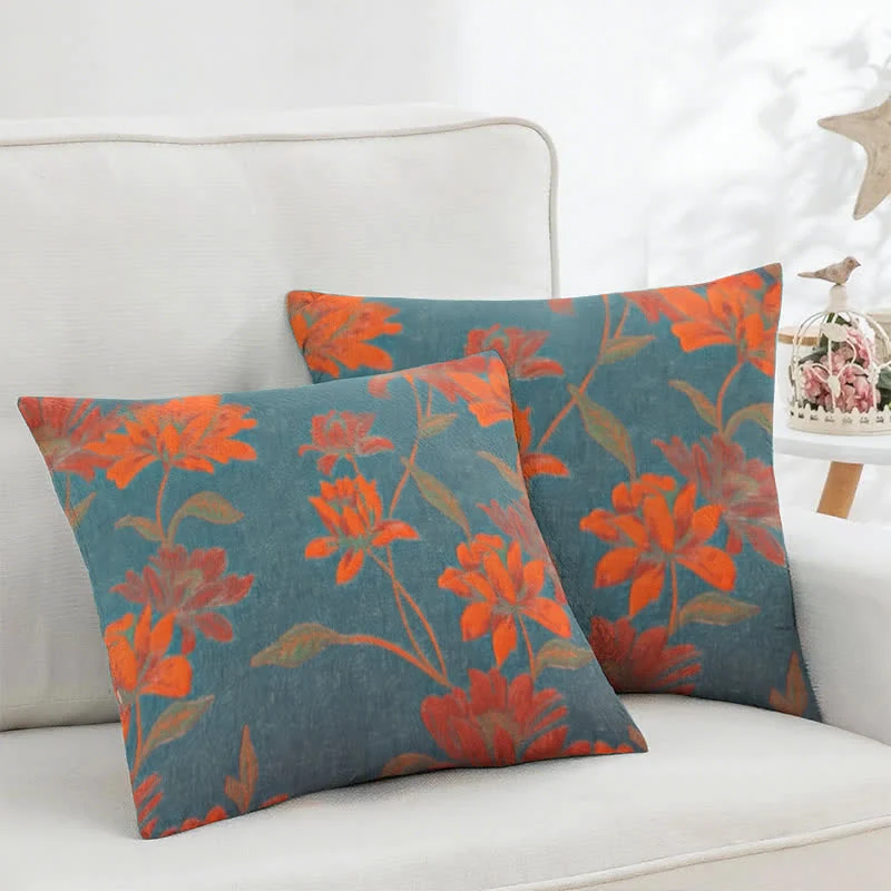 Eco-Friendly Ownkoti Lotus Cotton Jacquard Square Pillowcases 2PCS Superior