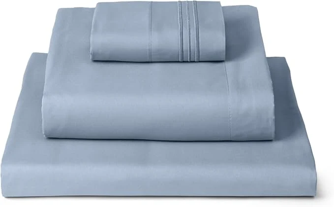 Breathable Mellanni Twin Sheets Set – 3 PC Iconic Collection Bedding – Hotel Luxury Extra Soft Cooling Bed Sheets – Wrinkle Fade Stain Resistant Twin Blue Hydrangea Classic