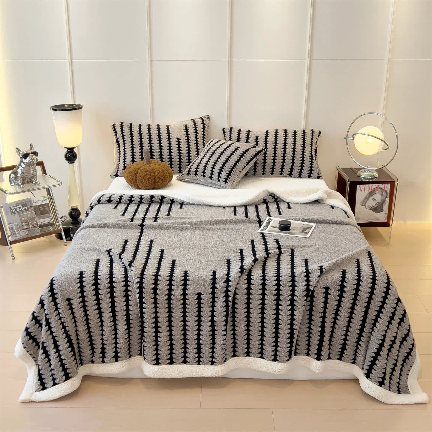 Modern Ownkoti Geometric Print Jacquard Throw Blanket Genuine
