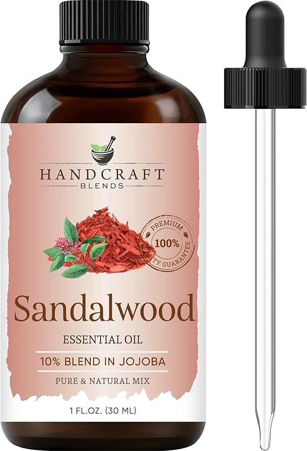 User-Friendly Handcraft Blends Sandalwood Essential Oil – 1 Fl Oz – Pure and Natural – Prestigious