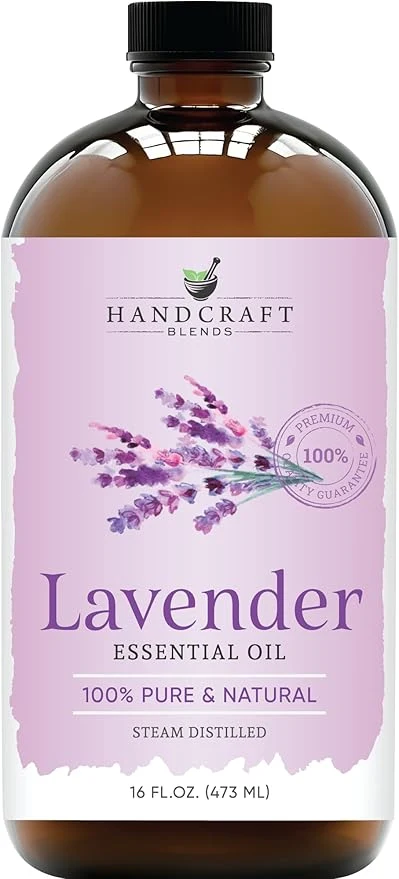 Natural Handcraft Blends Lavender Essential Oil in Glass Bottle – Huge 16 Fl Oz – Environmentally Friendly