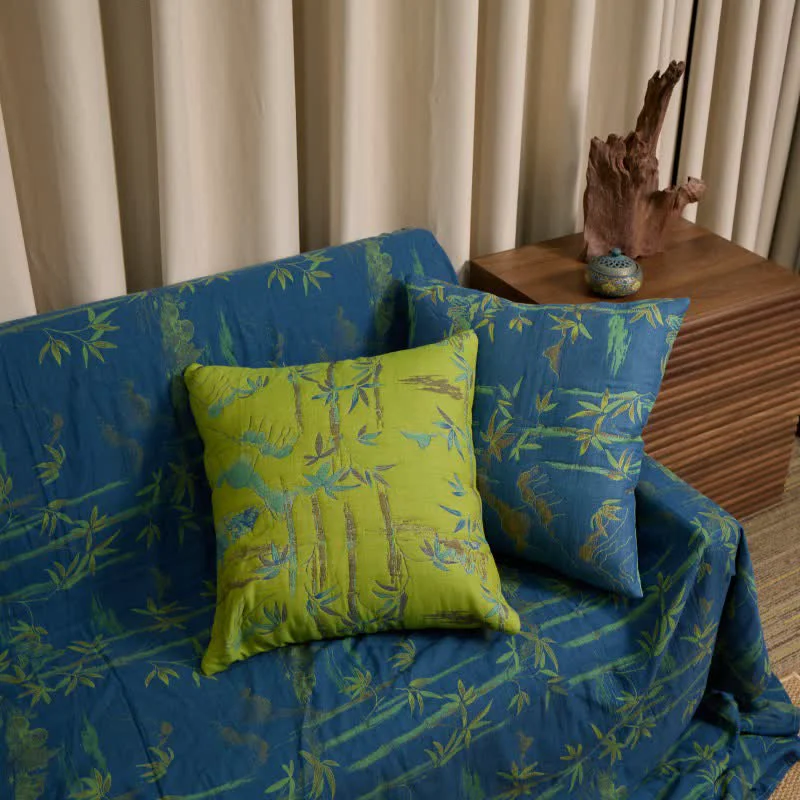 Soft Ownkoti Bamboo Cotton Gauze Jacquard Square Pillowcases 2PCS World-Class