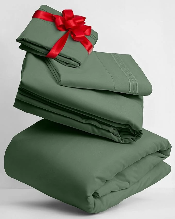 First-Class Mellanni Twin XL Sheets Set – 3 PC Iconic Collection Bedding – Hotel Luxury Extra Soft Cooling Bed Sheets – Wrinkle Fade Stain Resistant Twin Extra Long Sage Certified