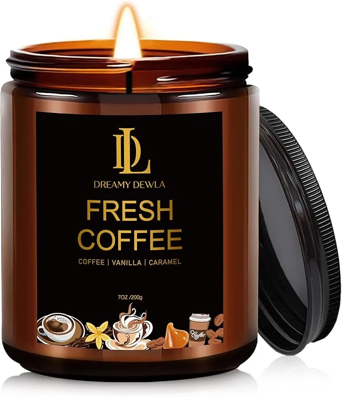 Official Fresh Coffee Candles Coffee Scented Candle Natural Soy Candles Unique