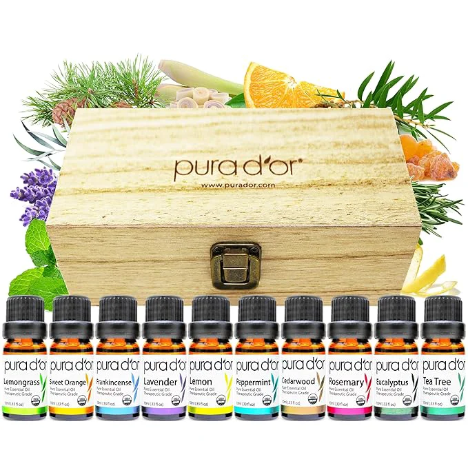 Traditional PURA D’OR Organic 10 Essential Oils Set Verified