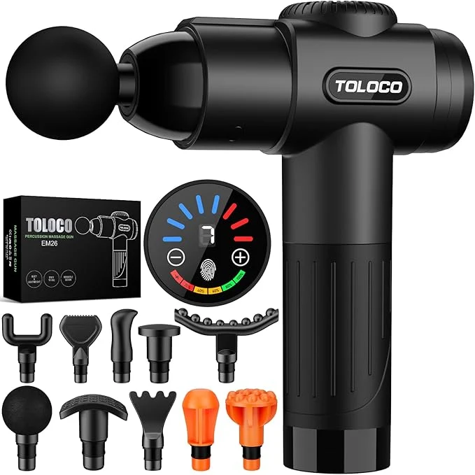 Elite TOLOCO Massage Gun Deep Tissue Back Massage Contemporary