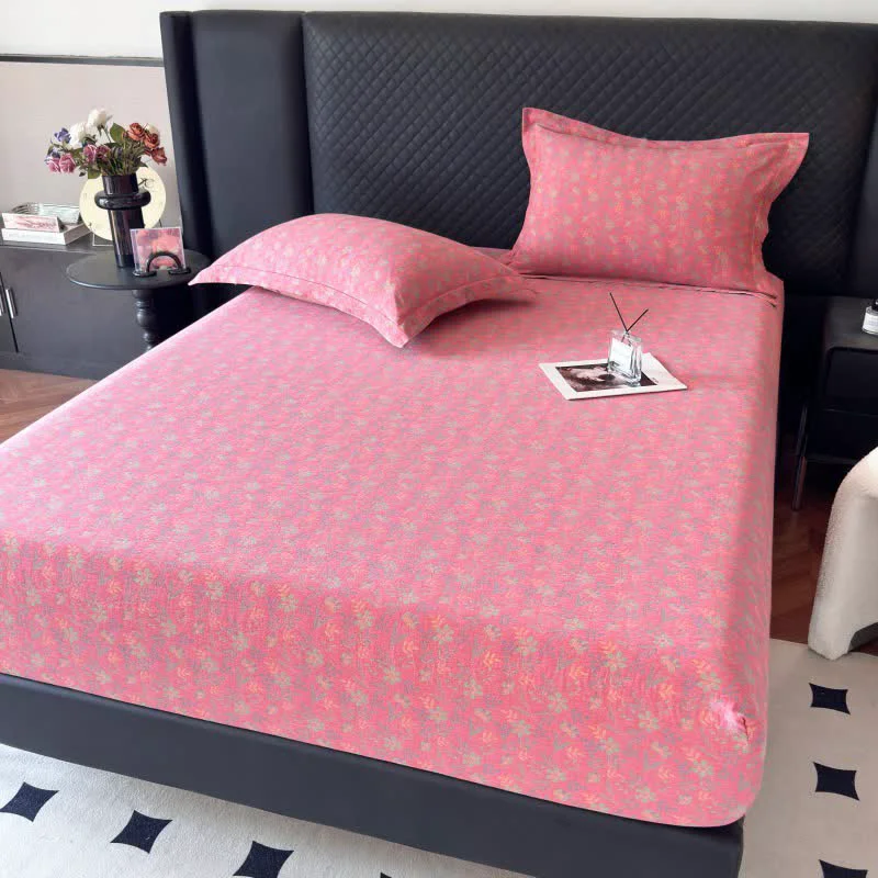 Quality Ownkoti Pastoral Floral Cotton Gauze Fitted Sheet Safe