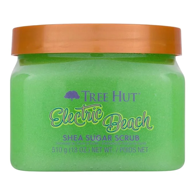 Crafted Tree Hut Electric Beach Shea Sugar Scrub Exfoliating Hydrating Moisturizing Advanced