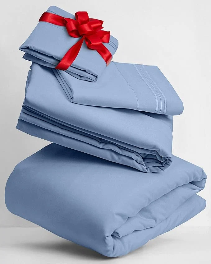 Casual Mellanni Twin Sheets Set – 3 PC Iconic Collection Bedding – Hotel Luxury Extra Soft Cooling Bed Sheets – Wrinkle Fade Stain Resistant Twin Sky Blue Fine