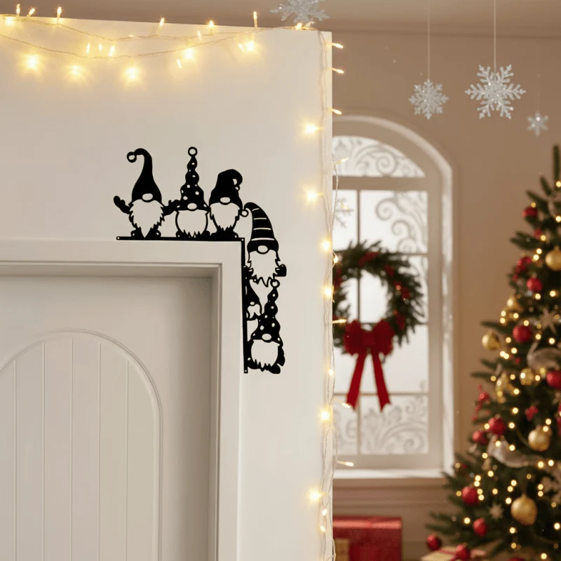 World-Class Ownkoti Whimsical Gnome Christmas Door Corner Decor Sophisticated