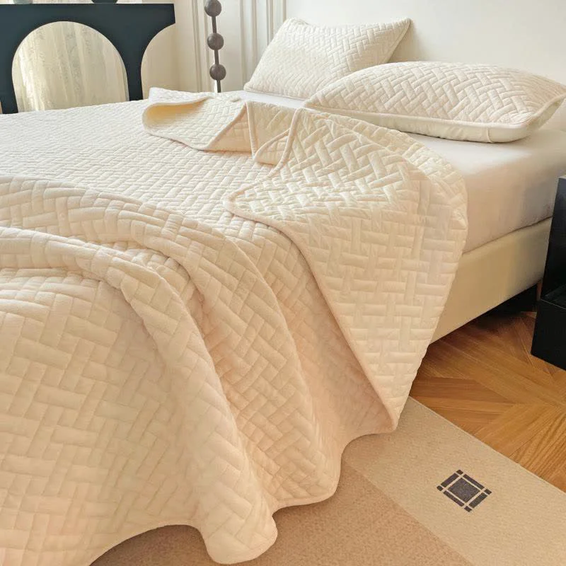 High-Quality Ownkoti Solid Color Grid Quilted Coverlet Selected
