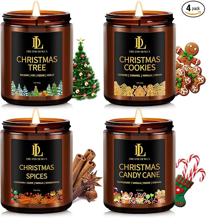 Fashionable Holiday Candle Set Scented Candle Green