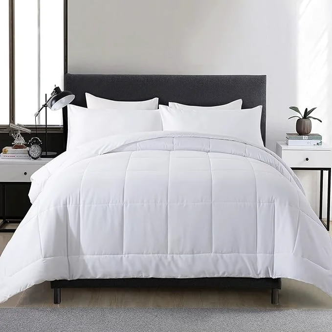 User-Friendly DOWNCOOL Full Size Comforter Sets -All Season Bedding Comforters Sets with 2 Pillow Cases -3 Pieces Bed Set Down Comforter Set -White Bedding Sets Full 82 quot x86 quot Reliable