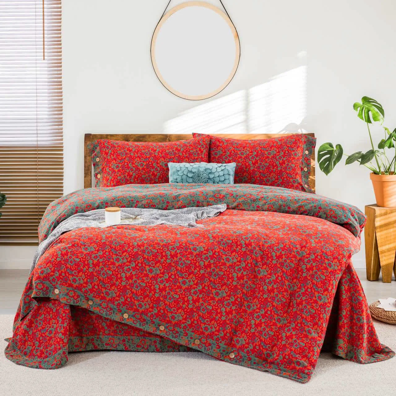 Advanced Ownkoti Floral Blossom Pure Cotton Gauze Bedding 4PCS Responsible