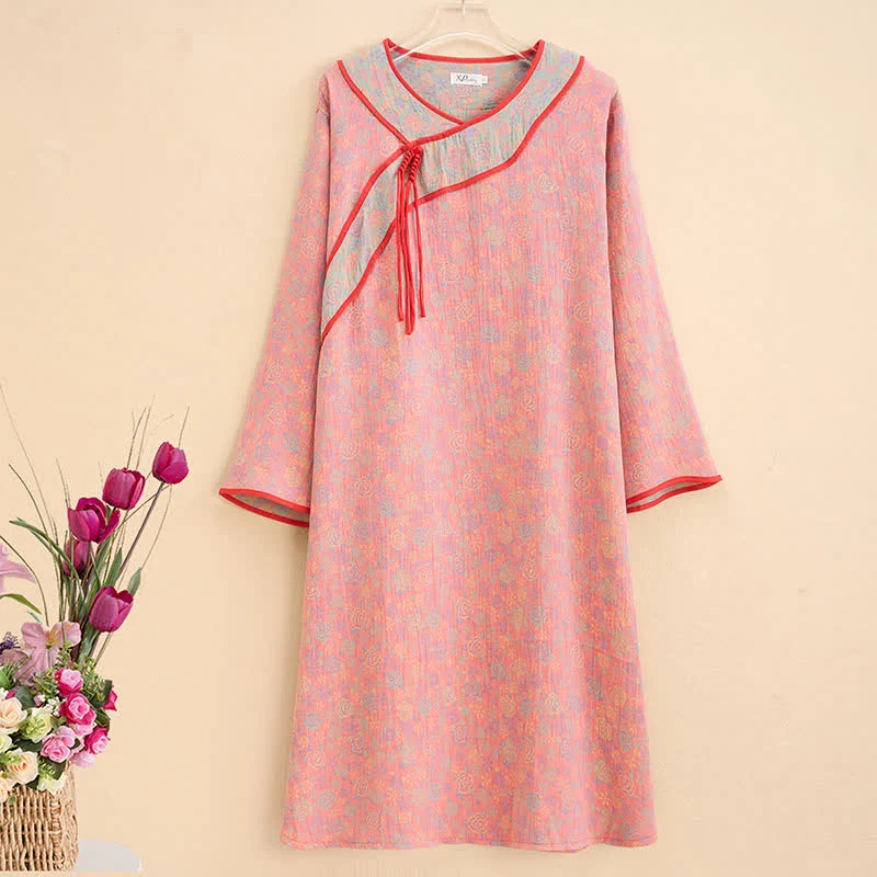 Authentic Ownkoti Plus Size Rose Cotton Gauze Nightdress Minimalist