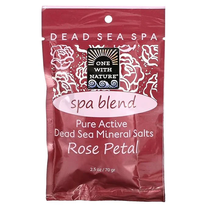 Official Spa Blend Pure Active Dead Sea Mineral Salts Rose Petal Lightweight