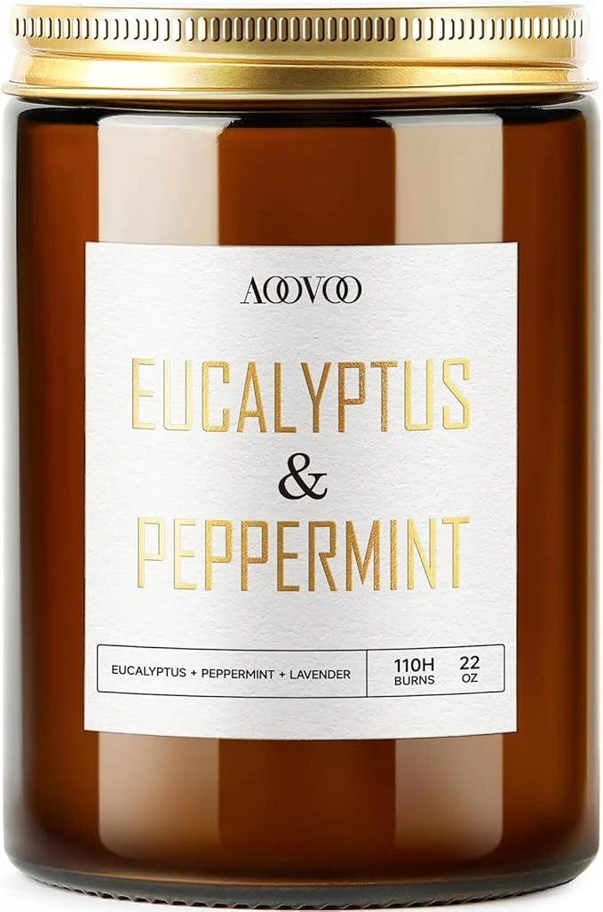 Top-Quality AOOVOO Eucalyptus Mint Candle Lightweight