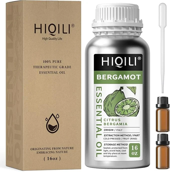 Luxury HIQILI Bergamot Essential Oil for Diffuser Pure Natural Trusted