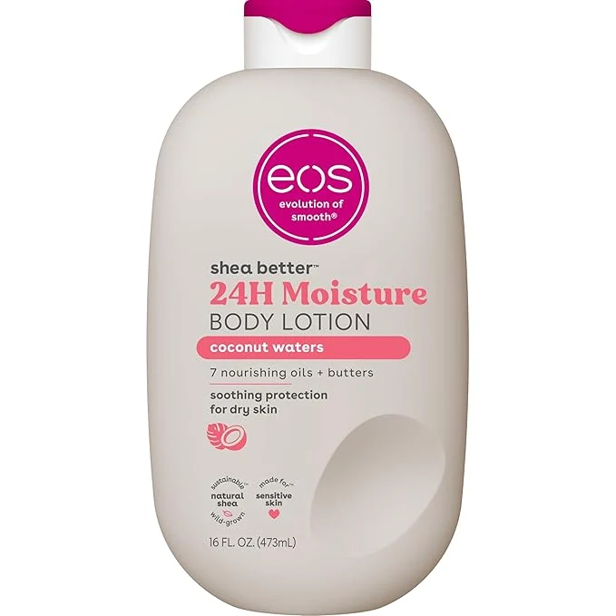Trendy eos Shea Better Body Lotion Coconut Waters 24-Hour Moisture Skin Care Convenient