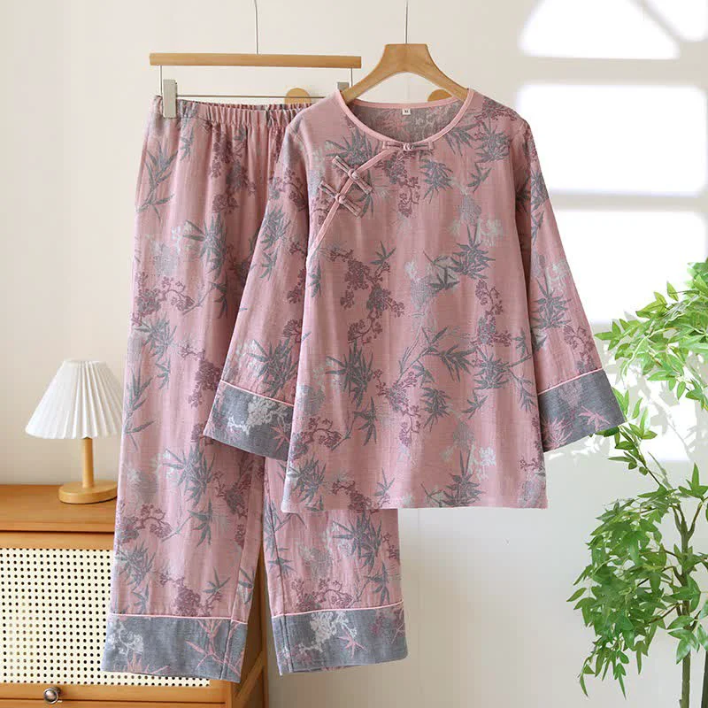 Exclusive Ownkoti Bamboo Leaf Cotton Double Gauze Sleepwear Contemporary