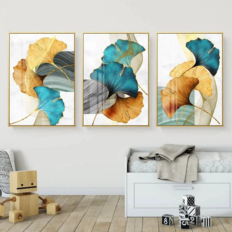 Artisan Ownkoti Luxurious Ginkgo Leaf Decorative Painting Practical
