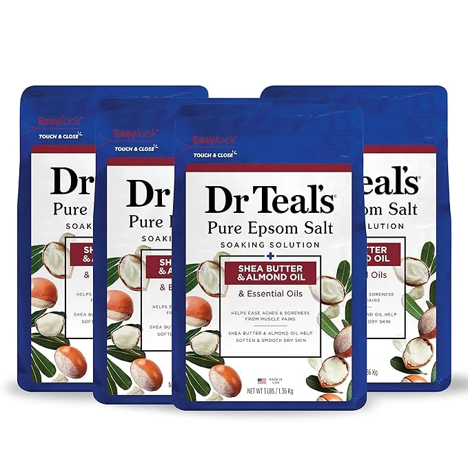 Sophisticated Dr Teal’s Pure Epsom Magnesium Salt Soak Shea Butter Almond 3 lbs Comfortable
