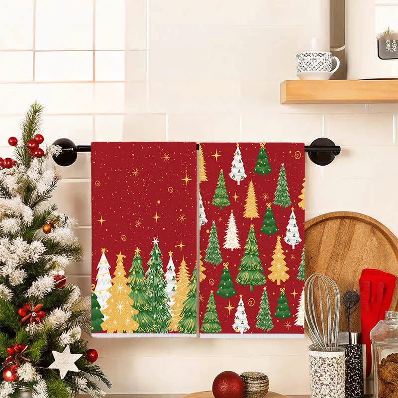 Fine Ownkoti Christmas Tree Absorbent Multi-use Towel Artisan