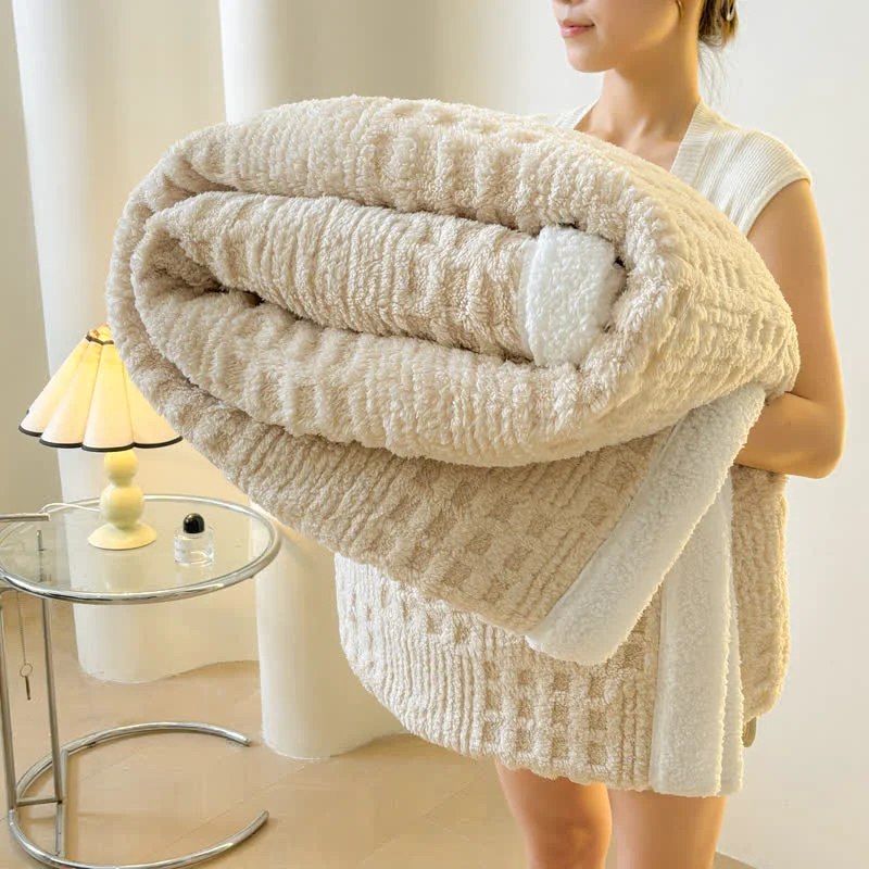 Consistent Ownkoti Reversible Plaid Sherpa Throw Blanket Exceptional
