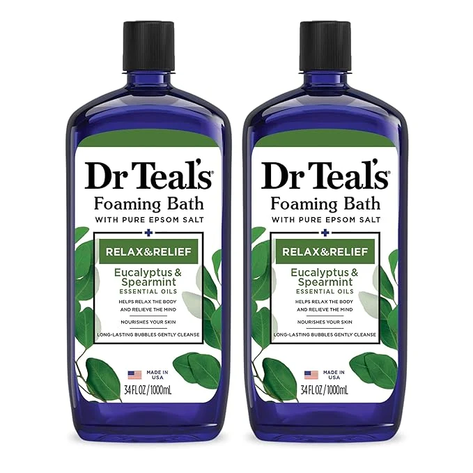 User-Friendly Dr Teal’s Foaming Bath with Pure Epsom Salt Relax Relief with Eucalyptus Sophisticated
