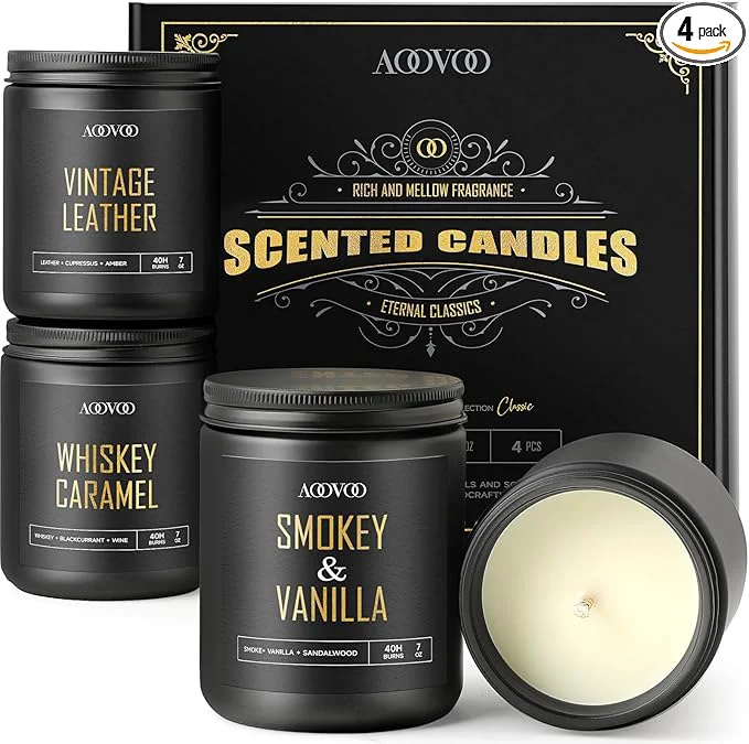 Verified AOOVOO Scented Candles for Men Practical