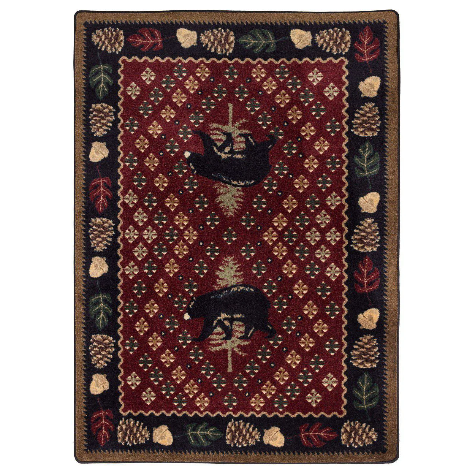 Eco-Friendly Picnic Bear Rug – Red Durable