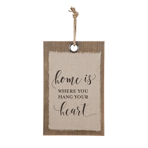 Consistent quot Home is Where You Hang Your Heart quot Wall Sign Unique