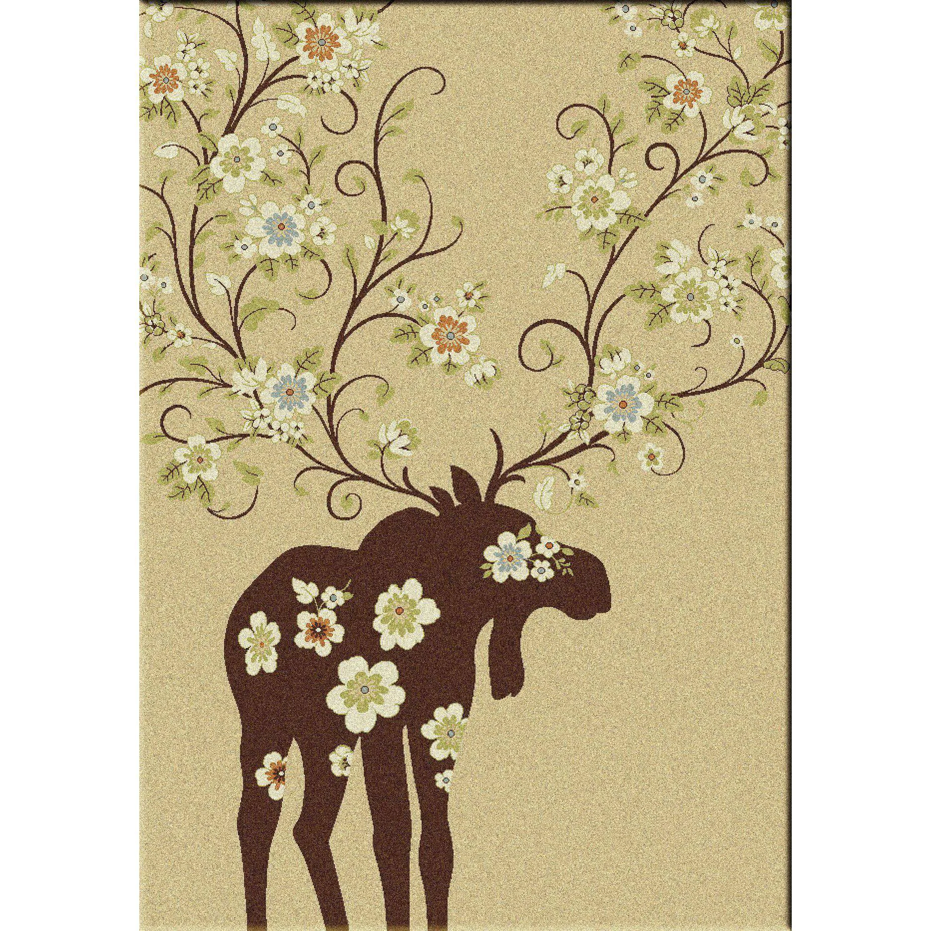Durable Springtime Moose Rug – Natural Quality
