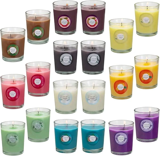 Recyclable YOROXRG Scented Candles Strawberry Aromatherapy Candles Soy Wax Glass Jar Specialty