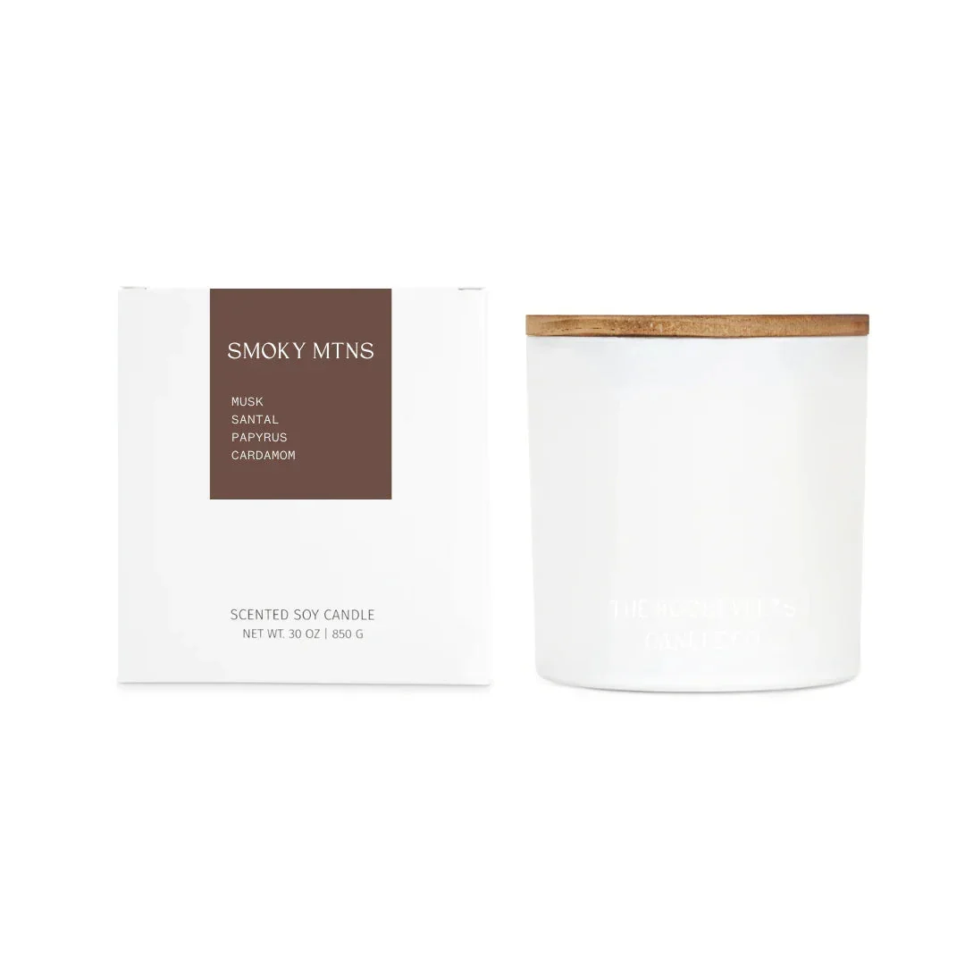 Fine Crafted Smoky Mtn 3 Wick Candle Authentic