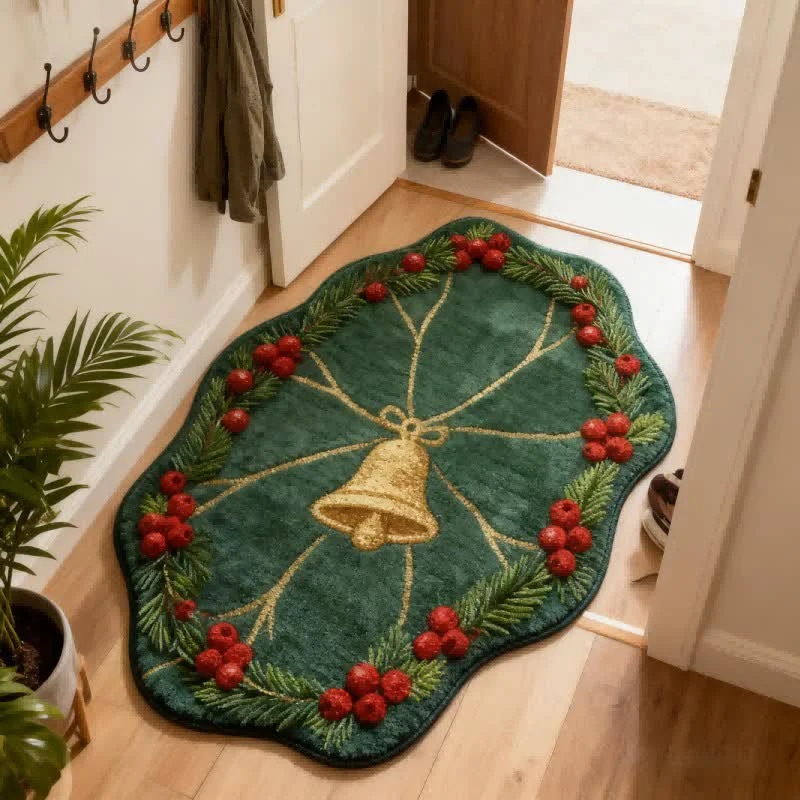 Flexible Ownkoti Lotus Leaf–Shaped Christmas Bell Rug Trusted