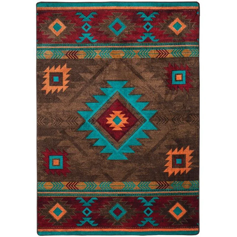 Minimalist Whiskey River Turquoise Rug Superior