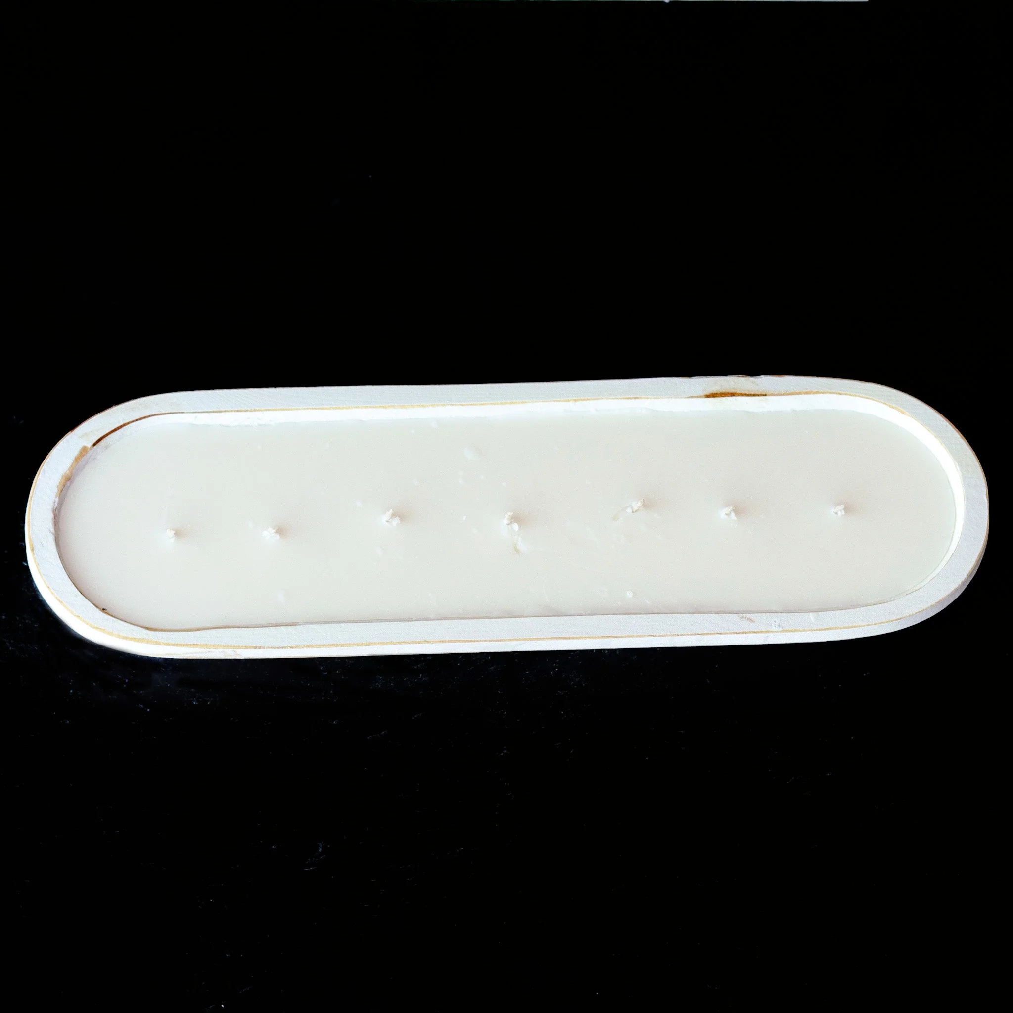 Premium Material Desert Blooom – 7 Wick White Wood Dough Bowl Soy Candle High-End