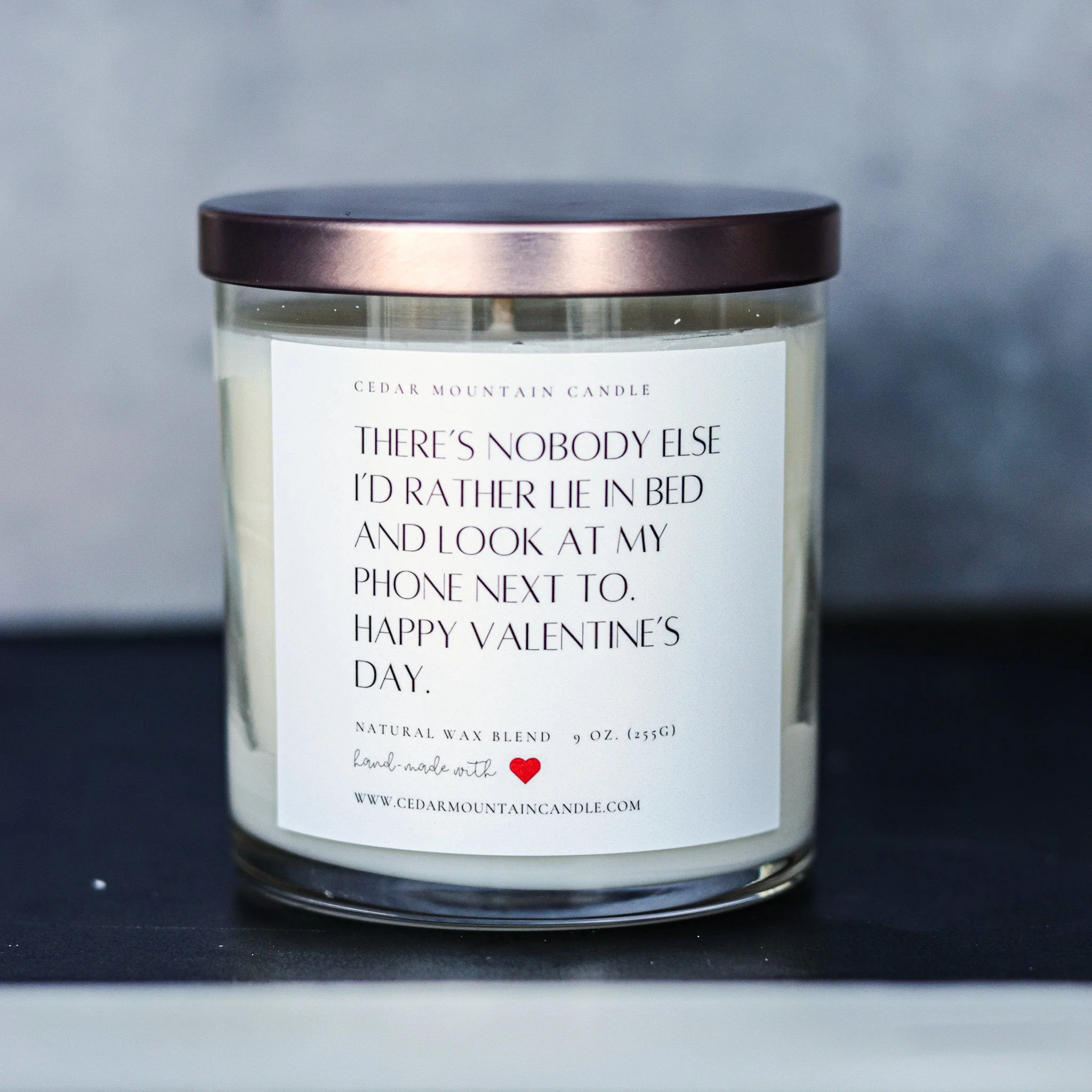 Expertly Made quot There 39 s nobody else I 39 d rather… quot Valentine 39 s Day 9 oz Whiskey Glass Jar Soy Candle – Choose Your Scent Durable