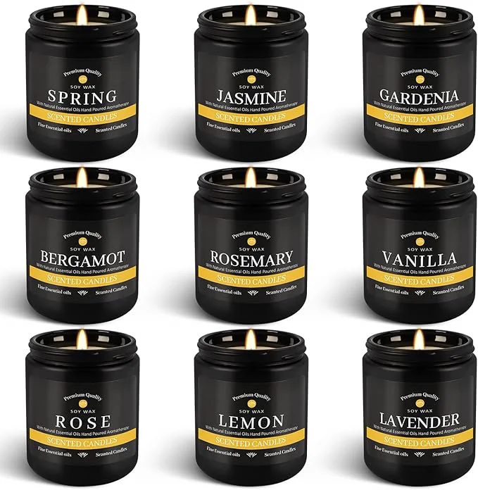 Fast YOROXRG 9Pack Candles for Home Scented Aromatherapy Candles Gifts Set for Men Outstanding