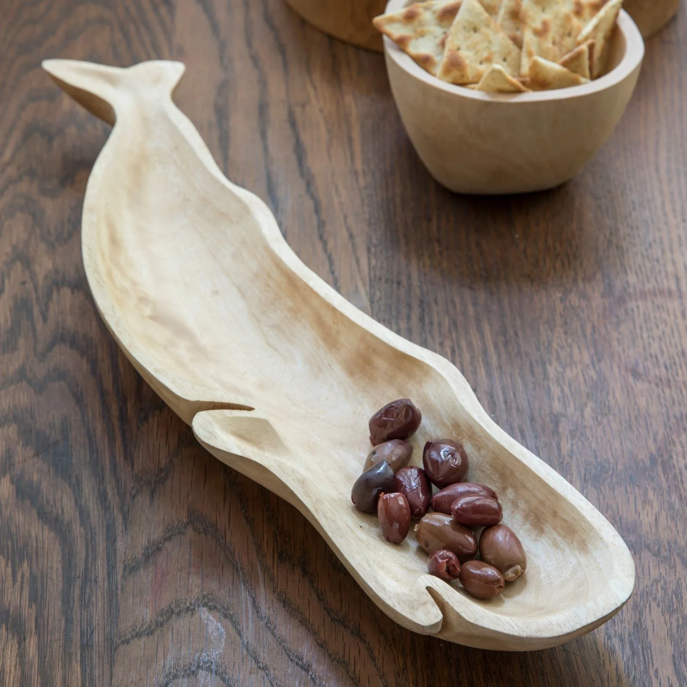 Safe Kiln Mango Wood Whale Dish Secure