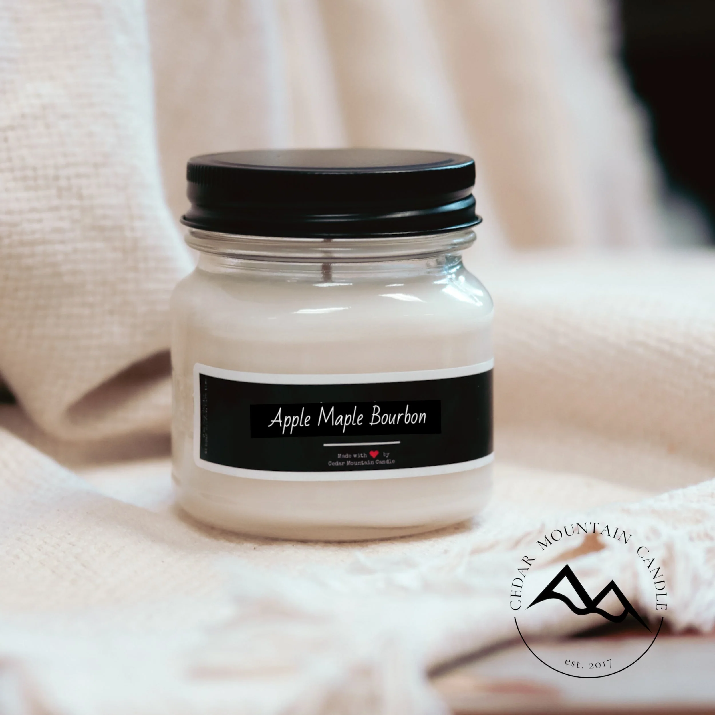High-Performance Black amp White Label Mason Jar Soy Candle Smart