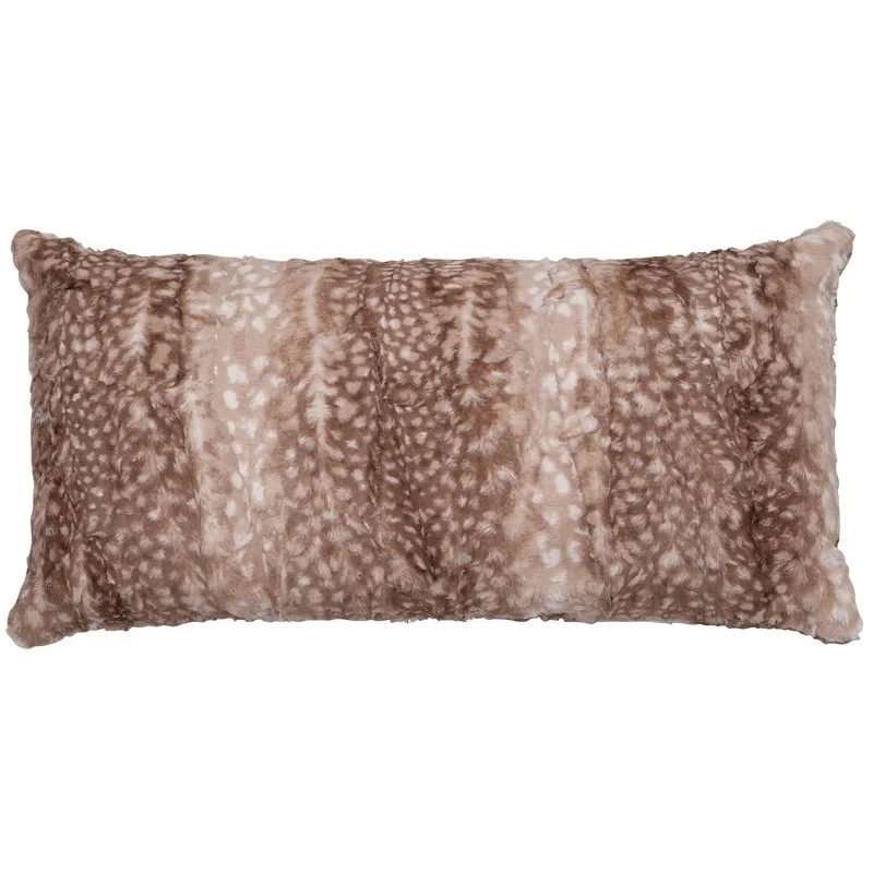 Powerful Fawn Tan Pillow – 14×26 Breathable