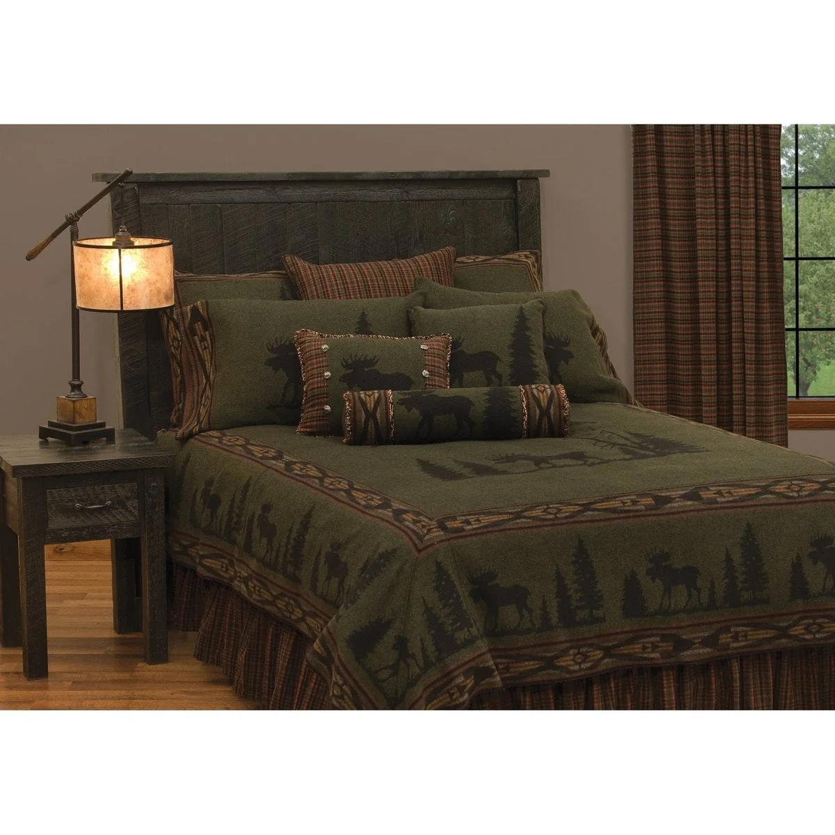 Environmentally Friendly Moose Bedspread Modern