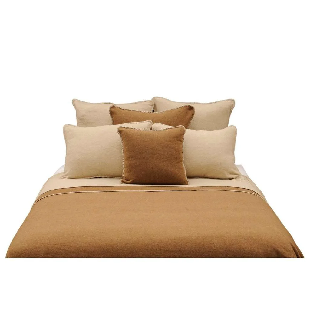 High-End Solid Camel Bedspread Certified